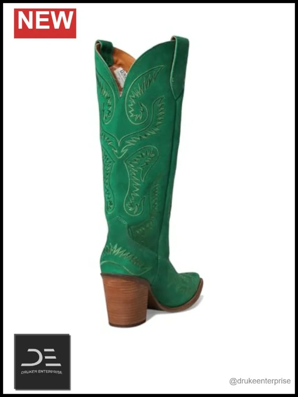 Dingo Evita Suede Snip Toe Over the Knee Boots Mid Heel